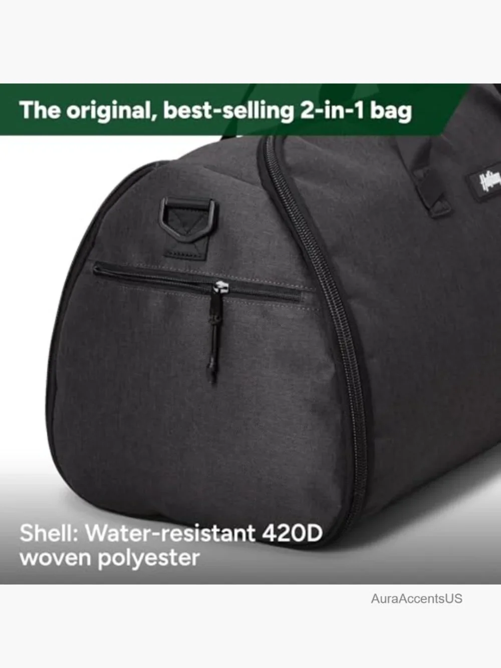 2-in-1 Convertible Garment Duffel Weekender Bag 45L Carry-On Travel